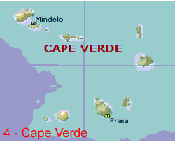 Map of Cape Verde islands